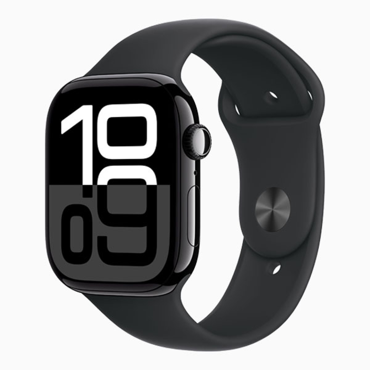 Apple Watch Series 10 GPS, 46 мм, "Оникс", спортивный ремешок черного цвета M/L