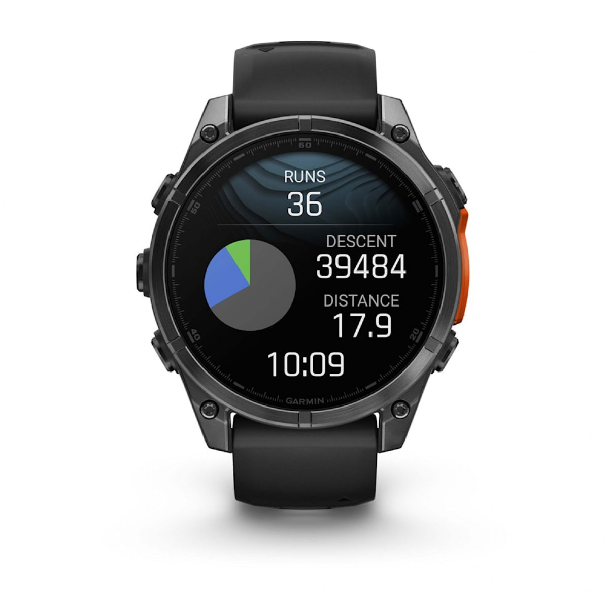 FENIX 8 - 47 ММ, AMOLED серый, черный силиконовый ремешок