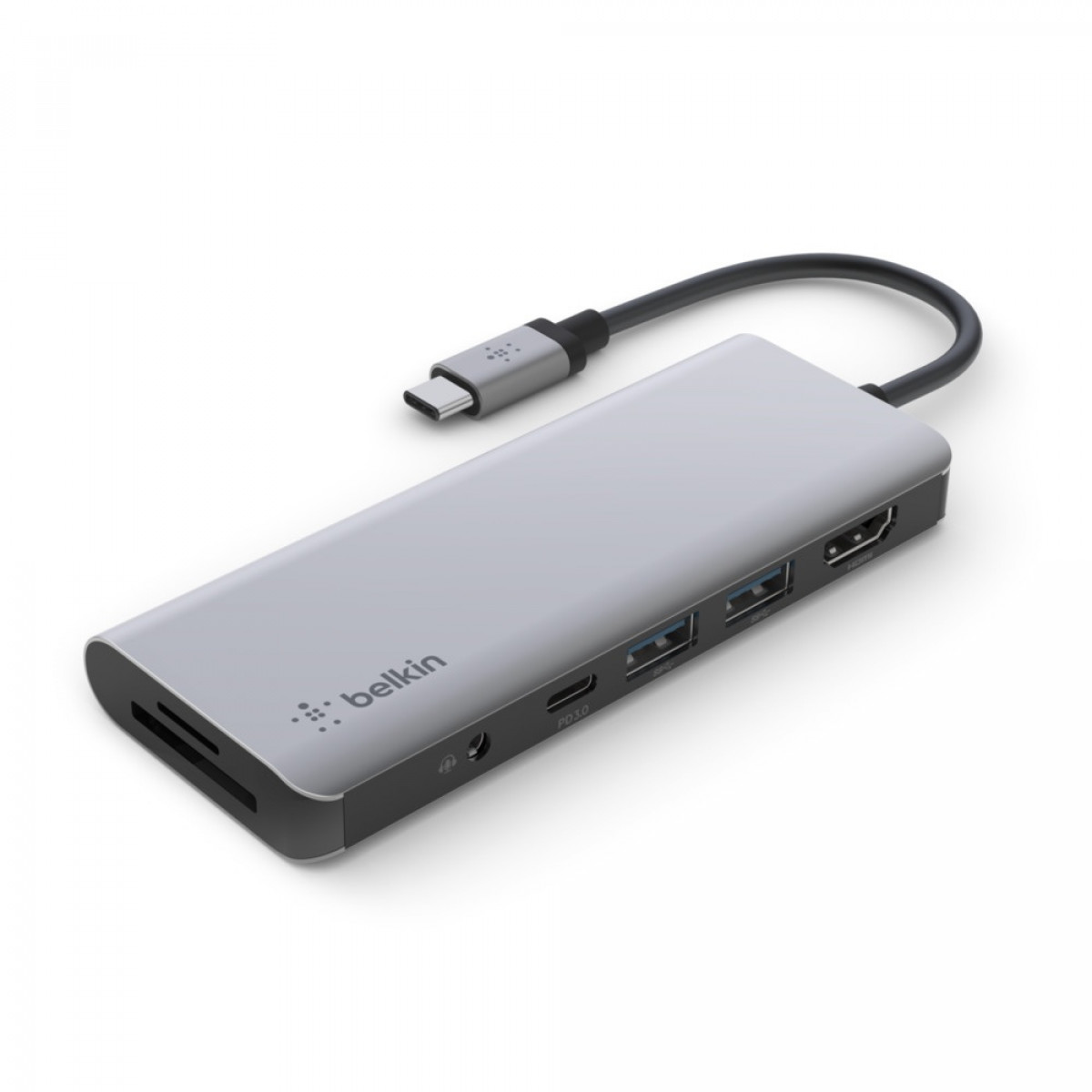 Адаптер Belkin Connect USB-C 7 in 1 Multiport Adapter  Cерый Космос