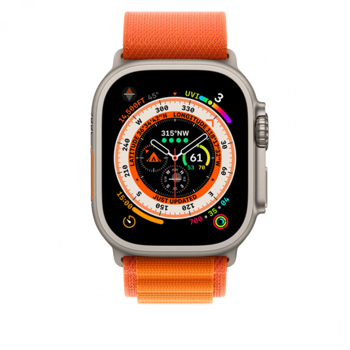 Спортивный ремешок Alpine Loop для Apple Watch Ultra, размер M, Оранжевый 