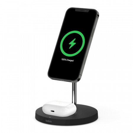 Беспроводная зарядка Belkin Boost Charge Pro 2 in 1 Wireless Charger  с MagSafe Черный