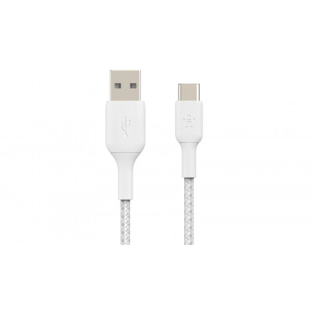 Кабель Belkin BoostCharge 1м Braided USB-С на USB-A Белый