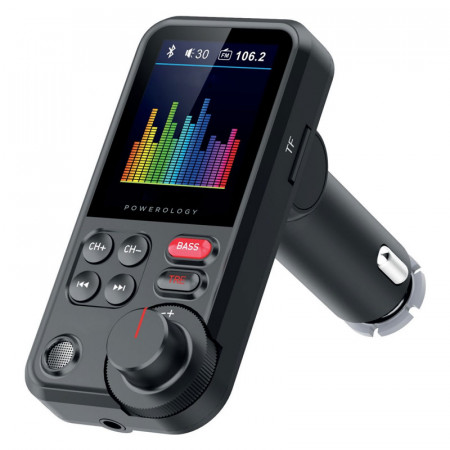 Powerology FM Transmitter Pro Car Charger 23W