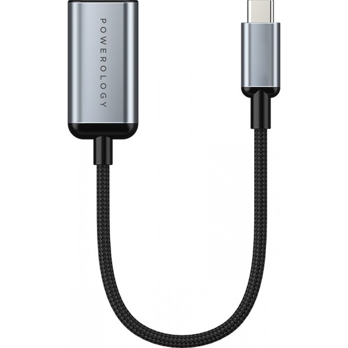 Переходник Powerology Braided USB-C to HDMI 4K 60Hz