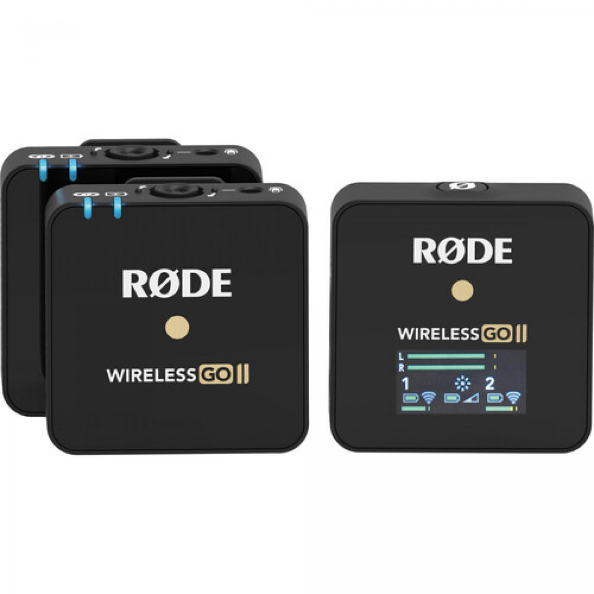 RODE Wireless GO II Компактная цифровая беспроводная микрофонная система/рекордер для двух человек (2,4 ГГц, черный)