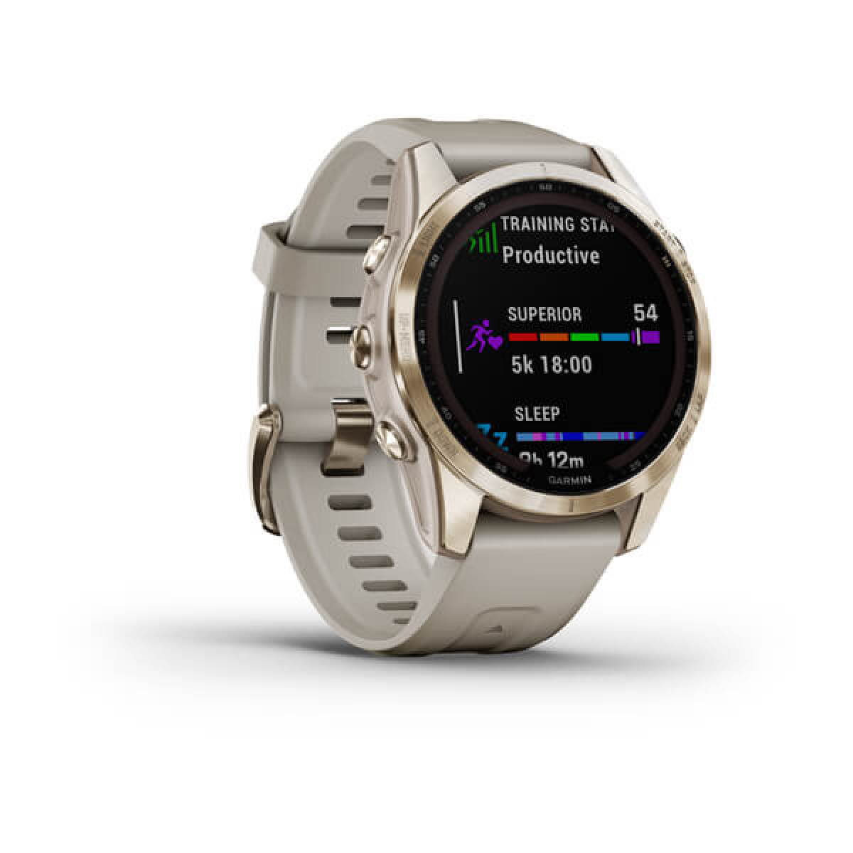 Garmin Fenix 7S Sapphire Solar Cream Gold Ti Light Sand Band