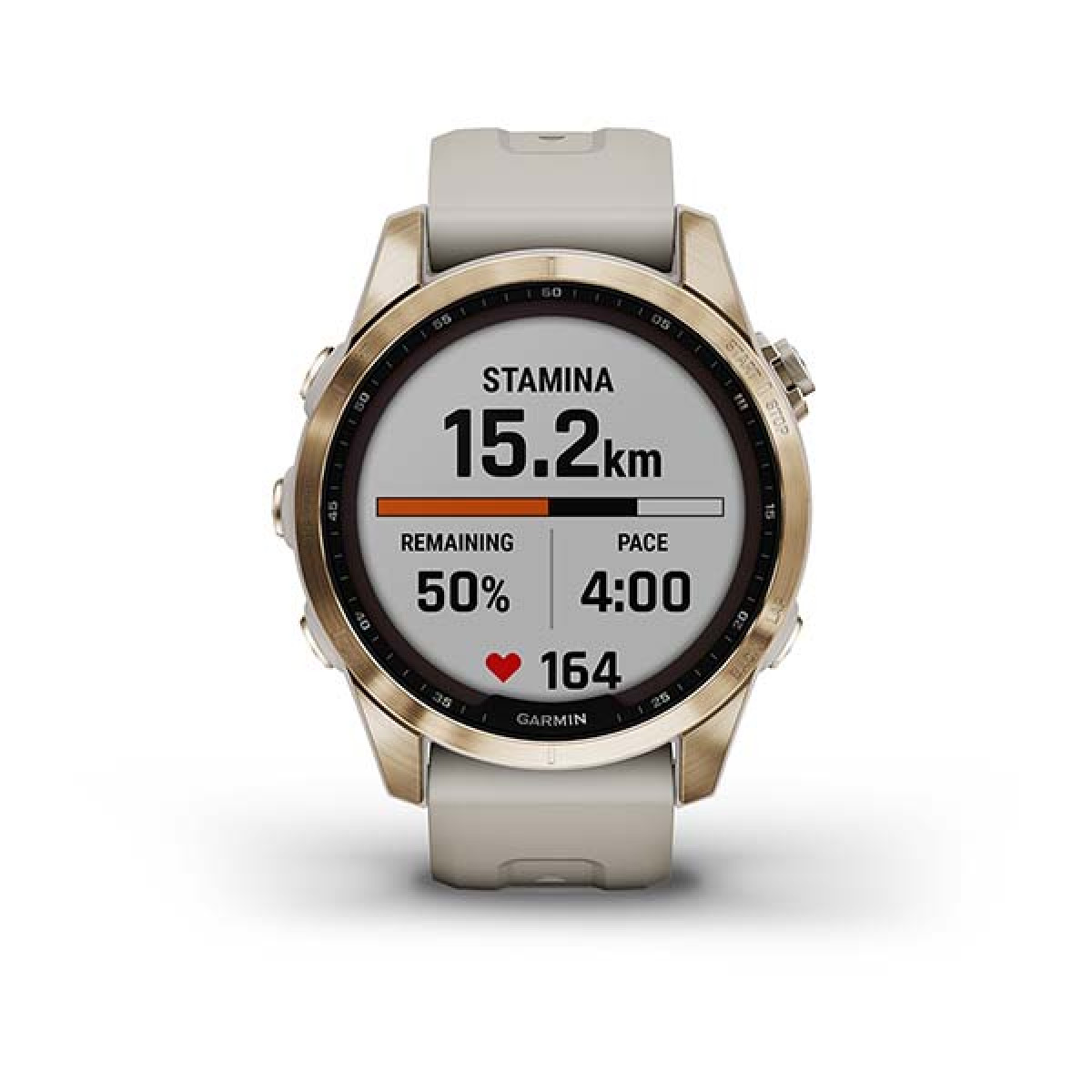 Garmin Fenix 7S Sapphire Solar Cream Gold Ti Light Sand Band