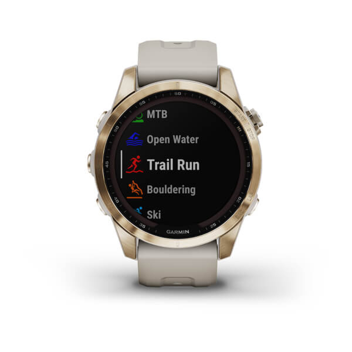 Garmin Fenix 7S Sapphire Solar Cream Gold Ti Light Sand Band