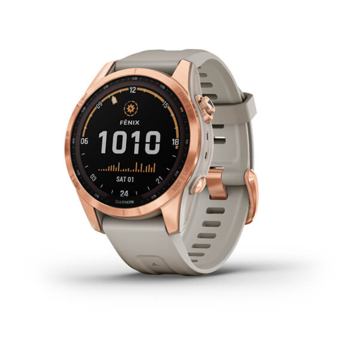 Garmin Fenix 7S Solar Rose Gold Light Sand Band