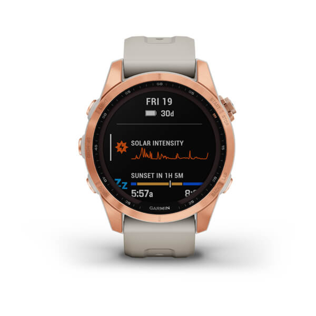 Garmin Fenix 7S Solar Rose Gold Light Sand Band