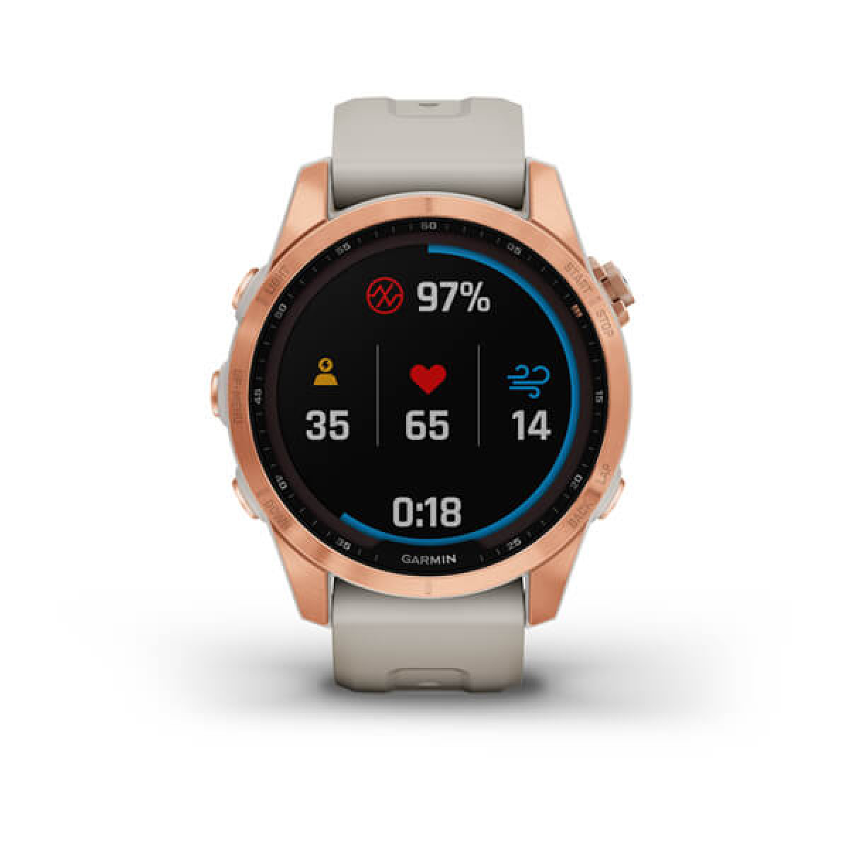 Garmin Fenix 7S Solar Rose Gold Light Sand Band