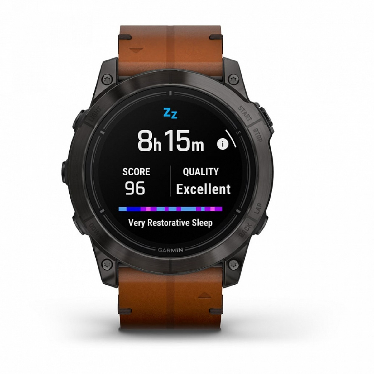 Garmin EPIX PRO (Gen 2) Sapphire Edition 51 мм, титановый угольно-серый, DLC, коричневый кожаный ремешок