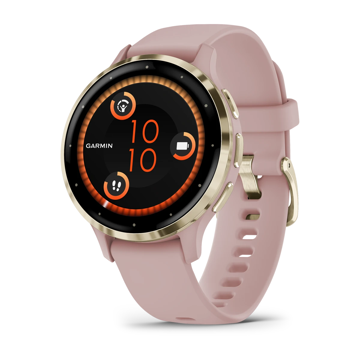 Garmin Venu 3S розовые с золотистым безелем