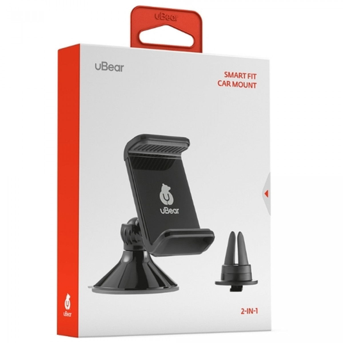 Автомобильный держатель uBear для мобильного телефона 2-in-1 Car Mount Black